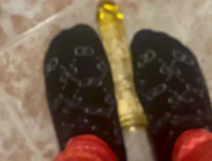 Young Man in Leggings Masturbates