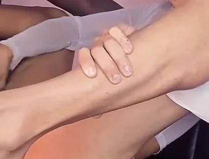 Femboy Puta Gigi Kneels Down and Sucks the Xxl Cock of the Brunette Before He Destroys Her Ass