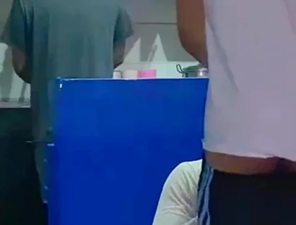 Femboy Gets Fucked Behind Her Boyfriend's Back in the Kitchen