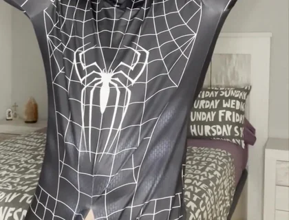 My Big Cock Dont Need Touch to Cum! Spiderman Cums