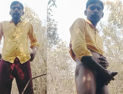 Rajesh Playboy 993 Outdoor Masturbating Big Cock and Cumming. Spanking Butt Stroking Cumshot