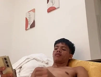 Filipino Twink Gets Hard, Jerking off to Explosive Cumshot