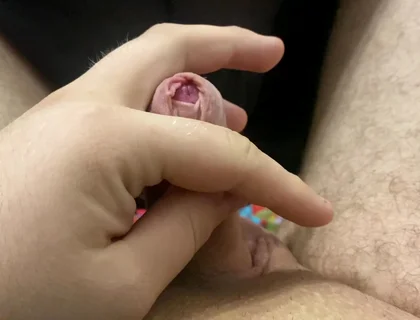 A Fat Guy Jerks off His Cock