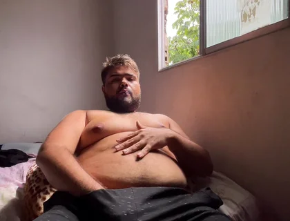 Fat Gay Sweaty Shaking Hairy Ass on All Fours, Front Hard Rolls Cumming