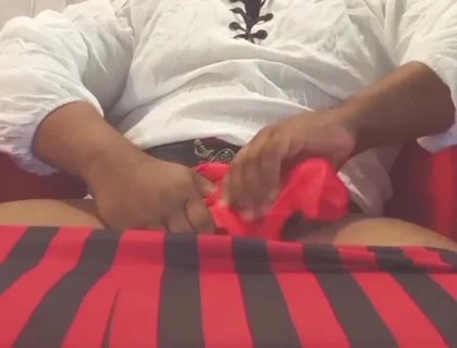 Pirate Cosplayer Jerks off!