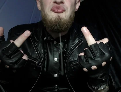 All-leather Alpha -dominates and Humiliates with Spit and Shoe