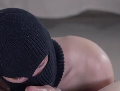 Masked Thief Sloppy Deepthroat & Swallows My Load