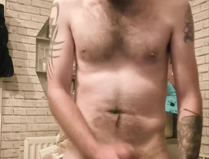 Big Dick Wanking and Smoking