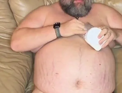 Relaxing with a Cold One and a Hot Cock