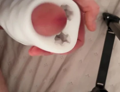 Big Dick Destroys Fleshlight & Fills It with Cum