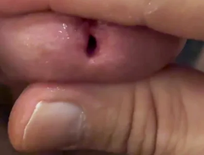 Cumpilated Handjob Fat Cock and Pissed
