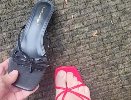 Cumming in Heels Outside Again!