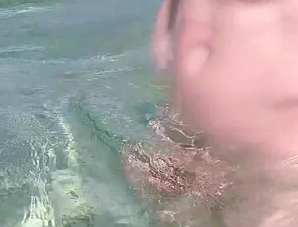 Nude Beach, Waves Playing with My Soft Dick