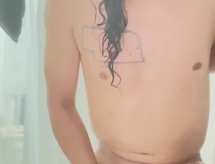 Big Cock Latino Cums in the Shower