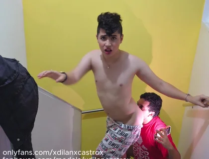 Cute Passive Gay Twink Gets Fucked Bareback by His stepsister's Boyfriend.