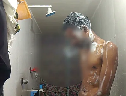 Video of Nagin Bathing in the Bathroom