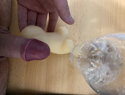 Standing, I Jerk off My Dick and Taste the Lubricant From My Penis