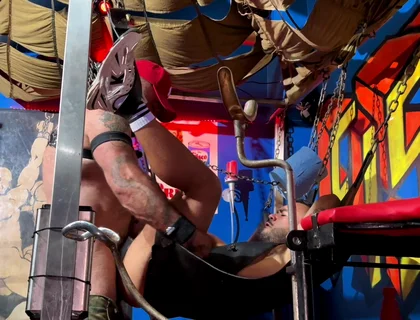Dom with Thick Huge Cock Fucks Me Bareback in the Sling