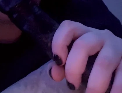 Sucking My Dildo Getting It Nice and Wet