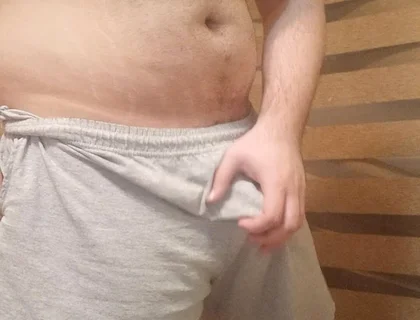 Beefy Stud Goes Commando and Shows off