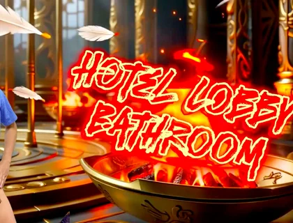 A Cock Lover Guy Sucks a Stranger’s Cock in Hotel Lobby Bathroom