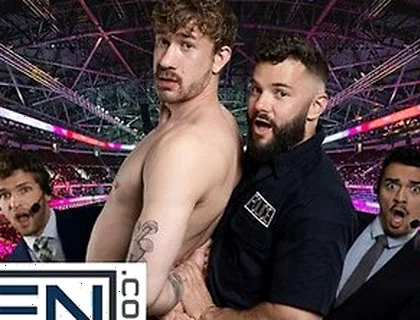 Hayden Harding Catches Streaker Evan Jordie And Gets Fucked Hard Against The Wall