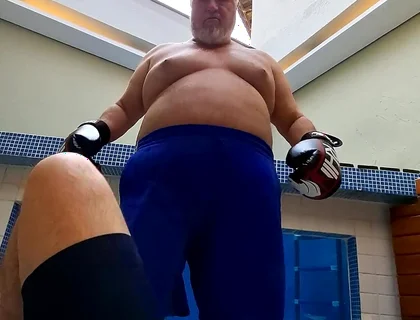 POV Stepdaddy Boss Boxer Training Session