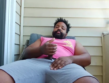 BBC Stepdaddy Gets High and Strokes Himself to Nut on Balcony