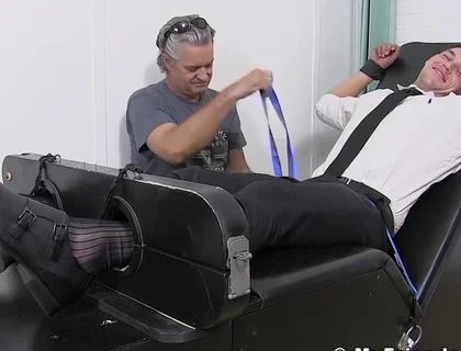 Business Gay Restrained By Foot Fetish Dominant Master