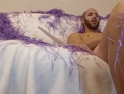 Inflatable Anal Sex Toy on Sofa