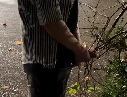 Risky Extreme Couple Jerk off Outdoor in Public Under the Rain (very Romantic)