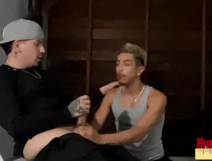 Gay Cholo Sucks Gang Thugs Cock