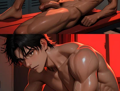 Youthful Twink Stroking in Risky Gym Locker, Innocent Eyes and Dangerous Vibes