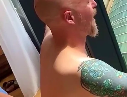 Breeding stepdaddy Against the Window