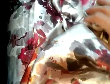 Satin Flower Dress Masturbation