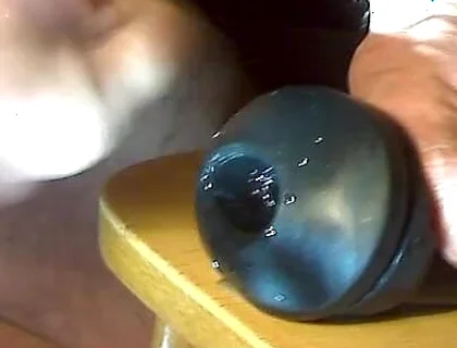 The Cock Wants to Feel the Tight Rubber Sleeve, and Cum From It!