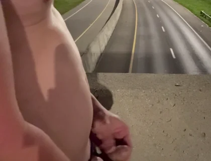 Asian Muscle Hunk Strips Naked on the Bridge - Ripped Flexing & Massive Cumshot