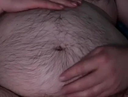 Worship Hairy Big Belly and Sniffing Yellow Piss-stained Undies
