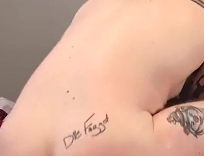 Muscle Bear Cums While Getting Fucked by Tattooed Stud
