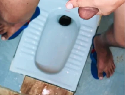Desi Village Boy Cum Desi Bathroom