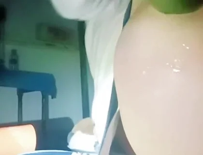 A Thin Young Man Opens His Anus Alone