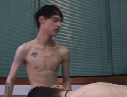 Bareback Business Twink Threeway Fuck