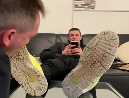 German smoking master sneaker licking