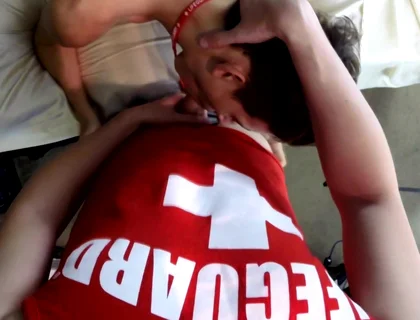 Bareback Lifeguard Twinks