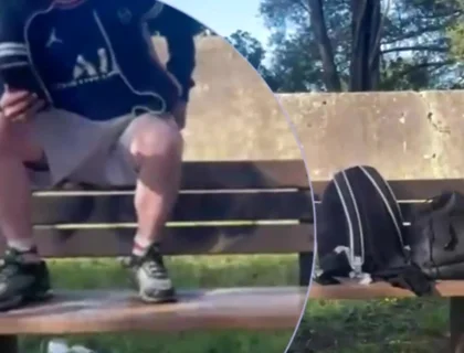 Amateur Boy Lost a Bet and Had to Expose and Touch His Cock in a Park