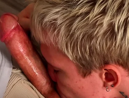 Guy with Huge Cock Fucks Young Guy Deep in Throat and Fills His Tight Ass with Cum