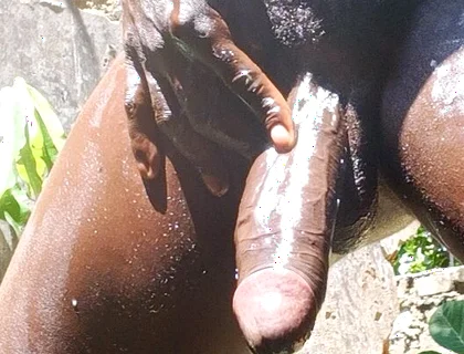 Teenfidelity Sexy Black Man Masturbating with High Intensity to Cum