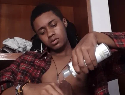 Horny BBC Guy Stroking Until Explosive Load in His Room - Face Visible