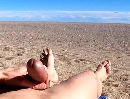 Cumming on the Beach and Getting Seen