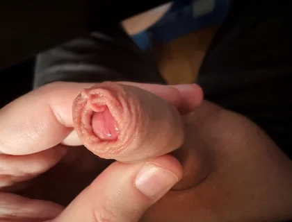 Play with My Little Cock and the Long Foreskin (slow Motion)